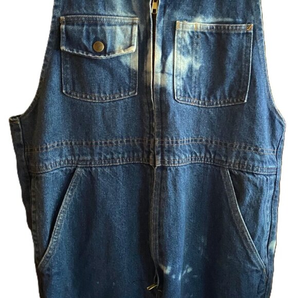 Vintage denim utility boiler suit overalls jumpsuit by J B Goodhue, distressed - Picture 4 of 16